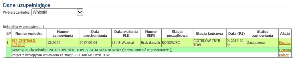 Jazda ładowna proces przewozowy Zakup rozkładu do