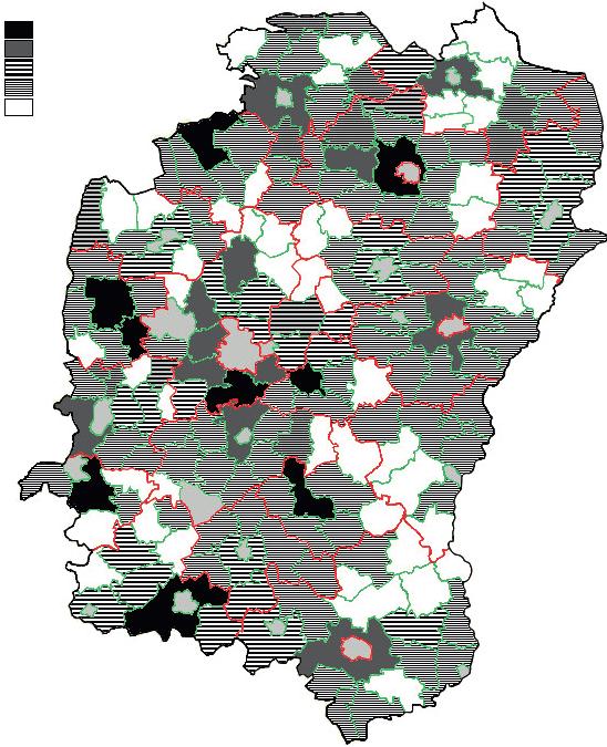 76 A. Cyburt From the obtained results, it can be concluded that in the case of rural communes (43% of the total), indicated share of EU co-financing in total investment expenditures was between 50%