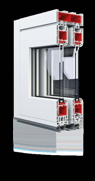 Aluplast HST 70 / 85 Systemy przesuwne Energooszczędny system drzwi przesuwnych. Umożliwia budowanie wielkoformatowych przeszkleń przy zachowaniu najlepszych parametrów termoizolacyjnych.
