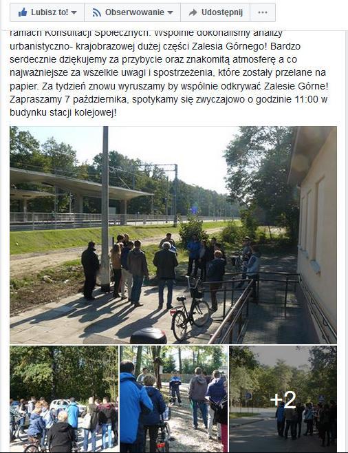 3.3 SPACERY BADAWCZE W ramach następnego etapu konsultacji społecznych odbyły się 2 spacery badawcze prowadzone przez dr Dorotę