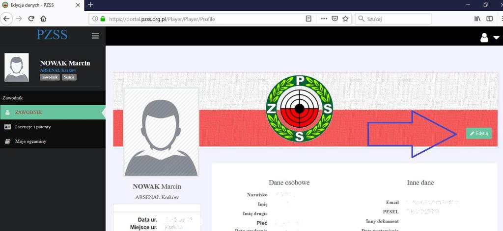 3. Weryfikacja i uzupełnienie danych osobowych Do prawidłowego dokonania przyszłych operacji w systemie