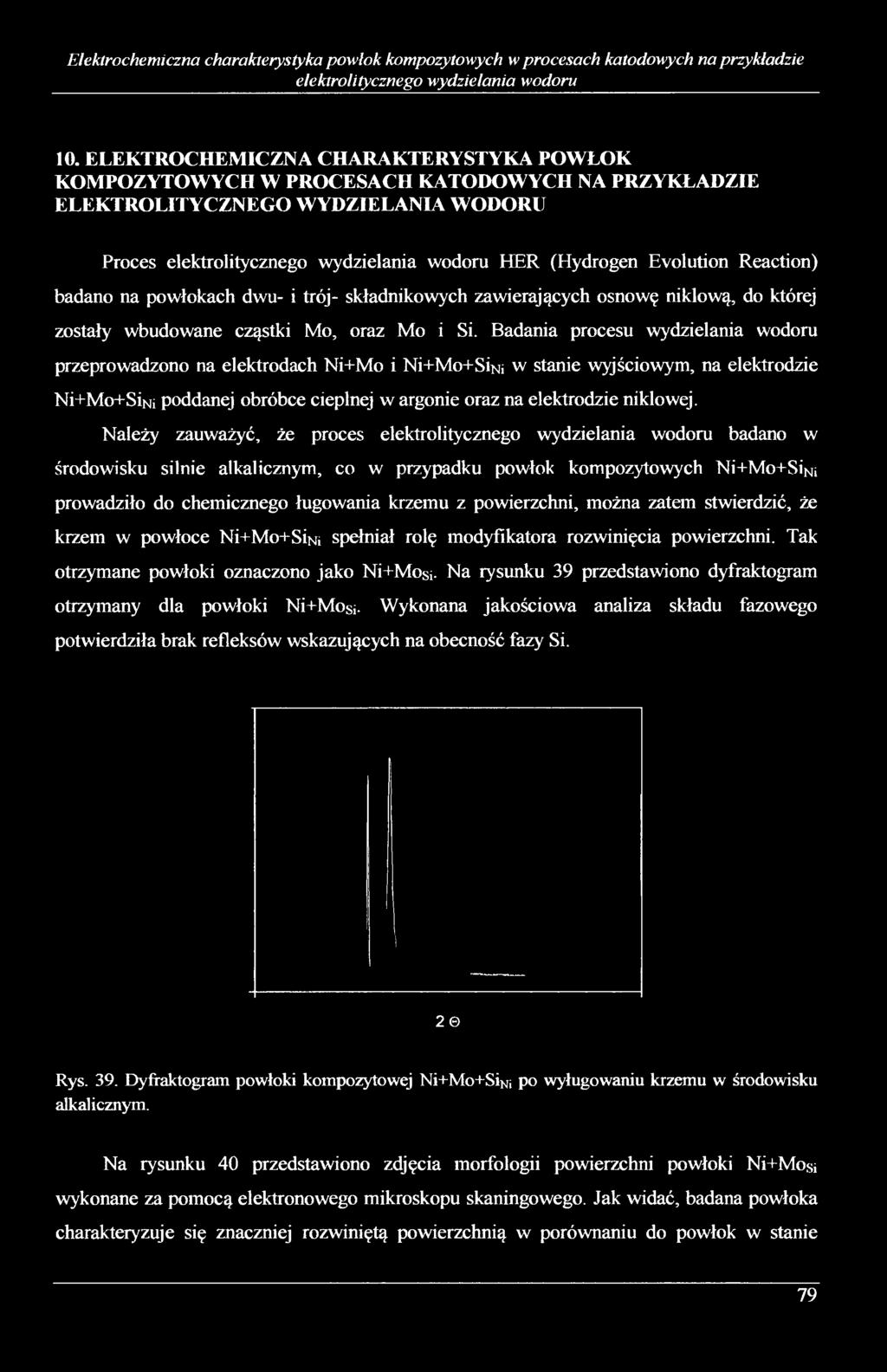 Reaction) badano na powłokach dwu- i trój- składnikowych zawierających osnowę niklową, do której zostały wbudowane cząstki Mo, oraz Mo i Si.