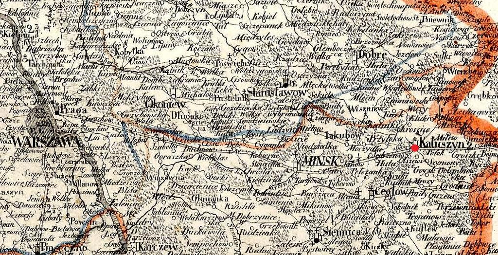 wykonanej na podstawie Mapy Polski, G. A. Rizzi Zannoni, Paryż, 1772 r.