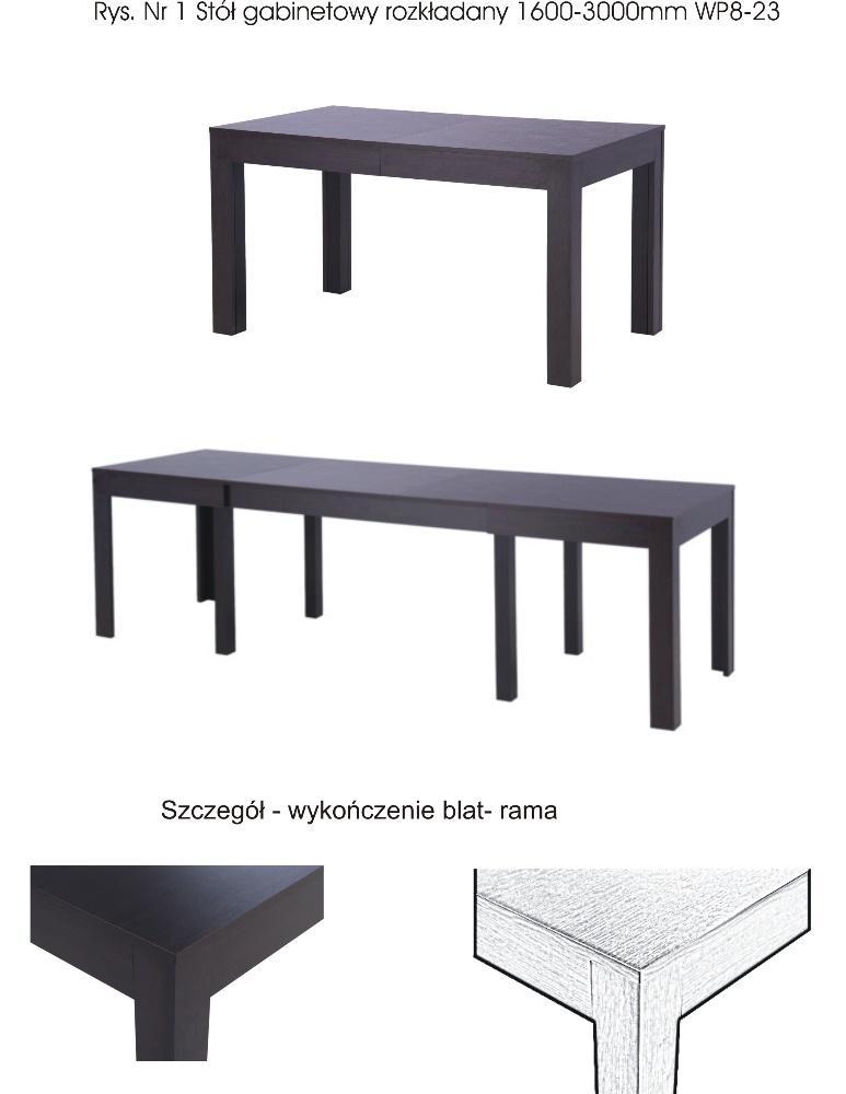 B.2.19. Stół gabinetowy drewniany rozsuwany WP8-23 szt.