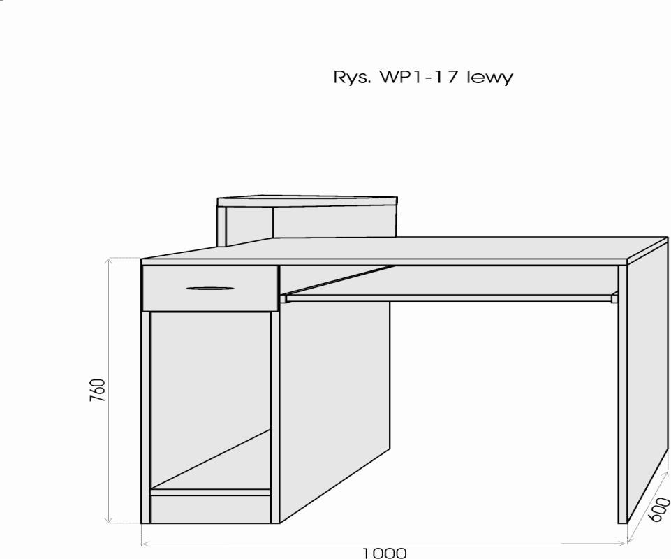 B.2.23. Biurko kancelaryjne na metalowej podstawie WP1-45 -szt.