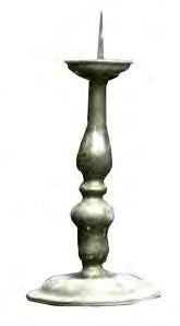 katalog strat [ rzemiosło ] 88 90 89 91 88. LICHTARZ poł. XVIII w. Cyna, wys. 35 cm Kat.