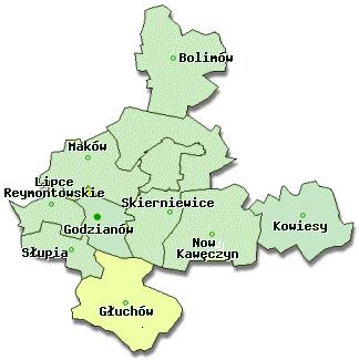 Wskaźnik lesistości dla gminy Głuchów wynosi 12,99% i jest znacznie niższy od wskaźnika lesistości powiatu, który kształtuje się na poziomie 21,58%.