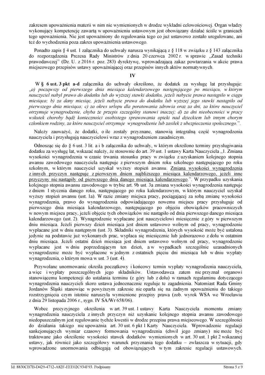 zakresem upoważnienia materii w nim nie wymienionych w drodze wykładni celowościowej.