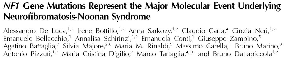Rodzinna neurofibromatozasegmentalna (NFSe) Neurofibromatosis-Noonan syndrome (NFNS)
