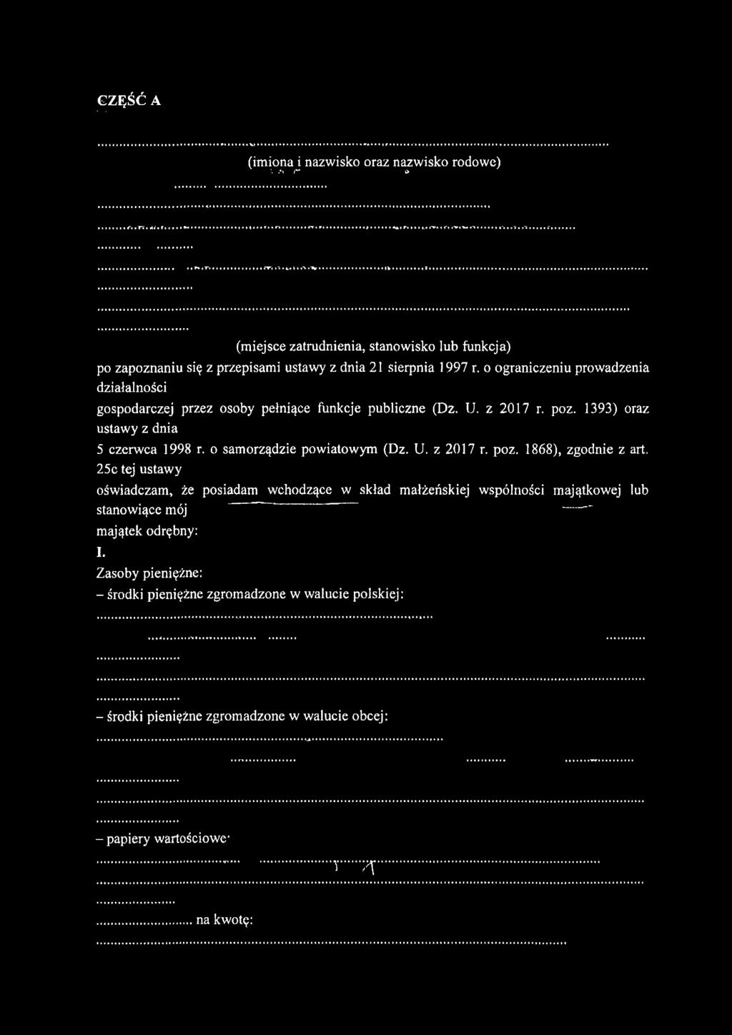 po zapoznaniu się z przepisami ustawy z dnia 21 sierpnia
