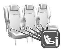 70 Fotele, elementy bezpieczeństwa Trzypunktowe pasy bezpieczeństwa Foteliki dziecięce można zamocować za pomocą trzypunktowych pasów bezpieczeństwa.
