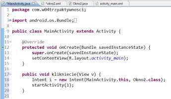 pliku AndroidManifest.xml: 185 Kilka aktywności 3.