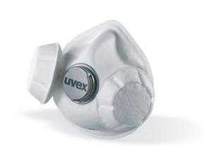 uvex silv-air High Performance FFP 2 i FFP 3 Najmniejszy opór podczas oddychania. Zintegrowane otwory wentylacyjne. 8707.233 8707.