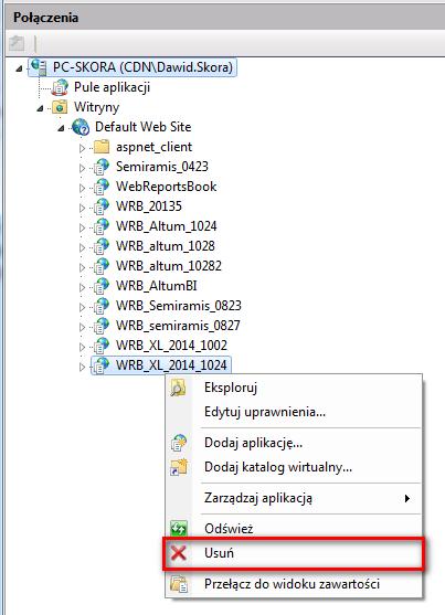 Services (IIS) Manager Rysunek 8 Menadżer IIS 2.