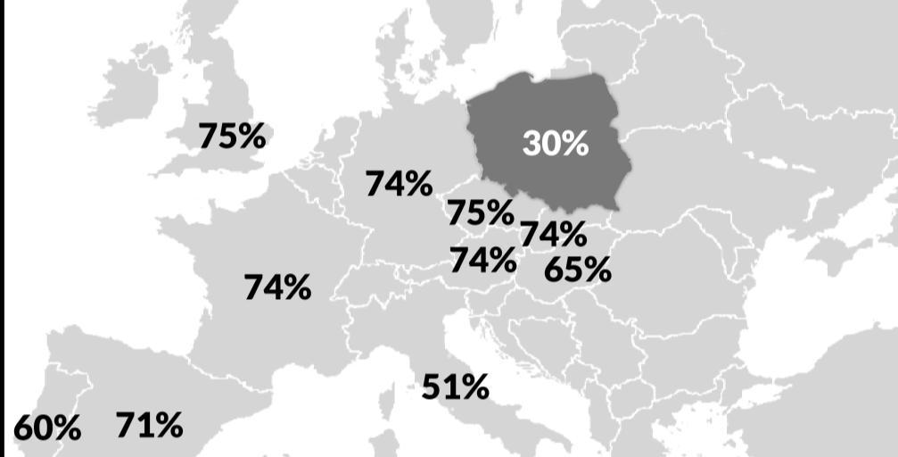 Rynek opieki zdrowotnej w Polsce na tle innych krajów UE Polska Litwa Czechy Niemcy Francja Wlk. Brytania Holandia Hiszpania Liczba ludności (mln os.
