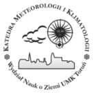 Roczne sumy opadów atmosferycznych notowane w Obserwatorium Meteorologicznym UMK w Toruniu (deszczomierz Hellmanna): Rok Suma opadów (mm) 2012