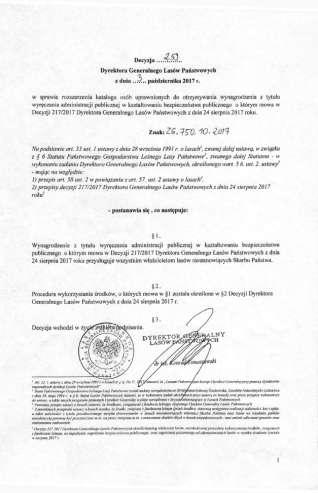 Decyzja Dyrektora Generalnego Lasów Państwowych par.