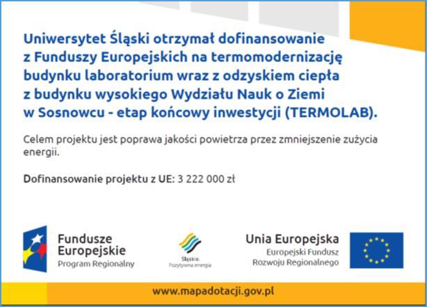 finansowany przez program regionalny), adres portalu www.mapadotacji.gov.pl (opcjonalnie).