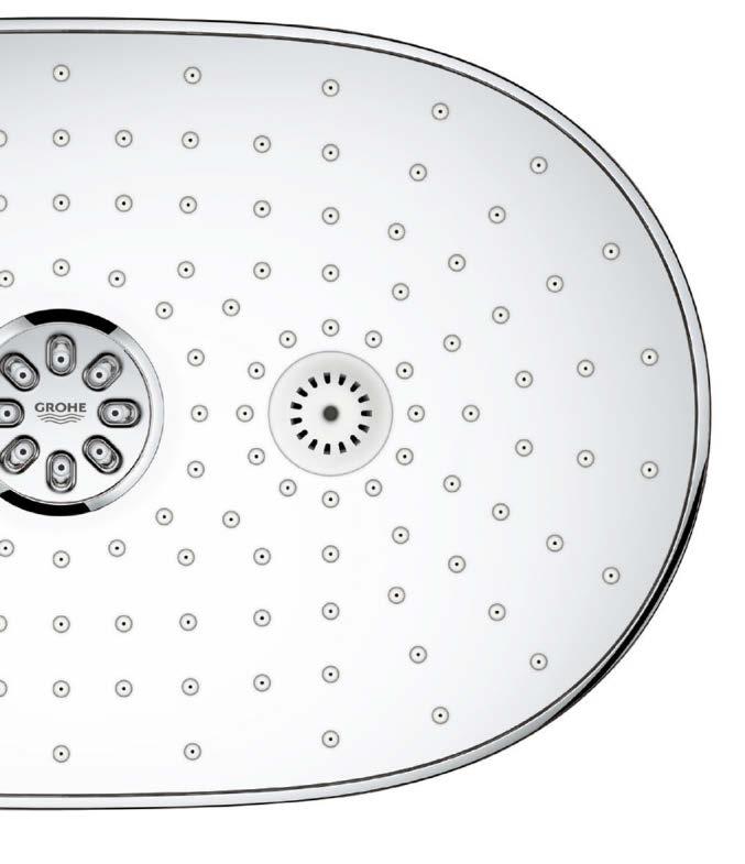 grohe.pl Deszczownica Rainshower 360 sama w sobie jest zapewnieniem niezapomnianych przeżyć pod prysznicem za sprawą wyjątkowych proporcji.