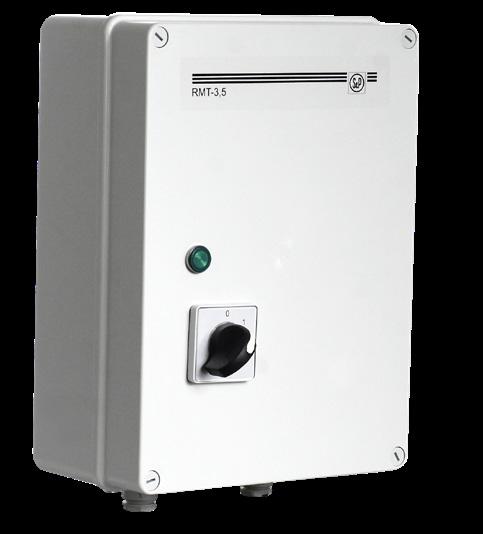 Akcesoria elektryczne RB, RT RB - jednofazowy ( V / Hz), pięciostopniowy regulator transformatorowy (8 V, V, V, 6 V, ). napięcie obciąż.