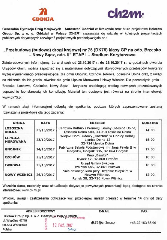 Rysunek 1 Skan zaproszenia na spotkanie nr 2