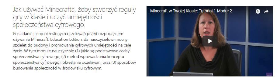 przygodę z Minecraftem, bądź potrzebujących przypomnienia.