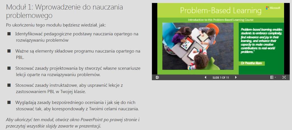 Podstawowe elementy nauczania opartego na rozwiązywaniu problemów Ocenianie nauczania opartego na problemach