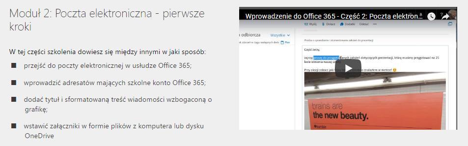 Pierwsze logowanie omówienie usługi Office 365, jej interfejsu oraz konfiguracji