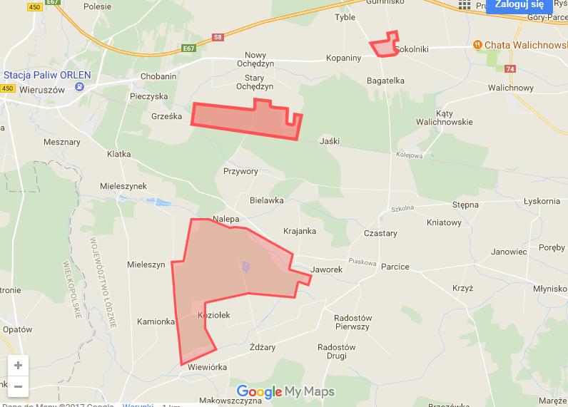 Sobota, 2.06.2018: Teren z dużą ilością nowych nasadzeń, regularną siecią dróg leśnych, dukt i przecinek. W części mapy występuje pasmo wydm o przewyższeniach do 25m.
