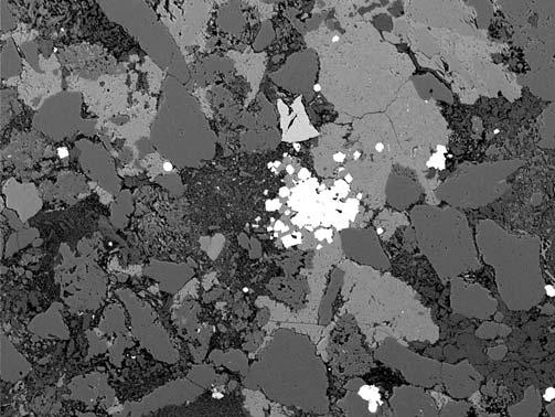 Wyniki badañ SEM próbki PR47 z utworów triasu górnego z otworu badawczego K-1 Results of SEM examinations of the PR47 sample from Upper Triassic deposits borehole K-1 Tabela 1 Sk³ad chemiczny i