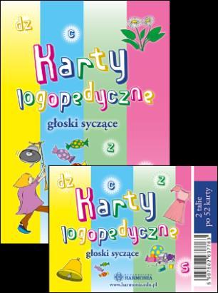 6 Karty logopedyczne głoski syczące Karty logopedyczne - zestaw, w którym znajdują się 2 talie kart logopedycznych, które zostały opracowane na takich samych zasadach jak tradycyjne karty.