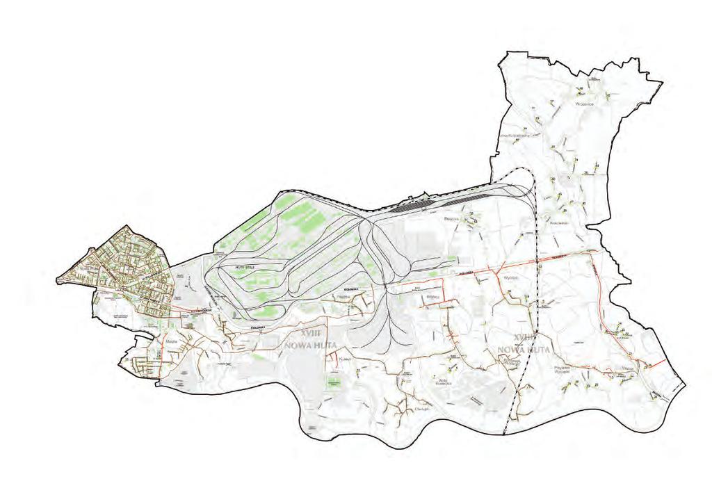 DZIELNICA XVIII NOWA HUTA zadania ujęte w projekcie planu inwestycyjnego Wodociągów Miasta Krakowa na rok 208 oraz zadania przygotowane do