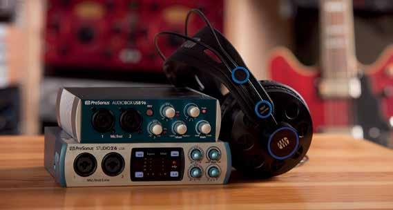 produkcja dźwięku INTERFEJSY, KONWERTERY, PREAMPY Interfejsy audio Studio 24 i Studio 68 ze słuchawkami HD7 i kolekcją procesorów Channel Strip PreSonus Kup interfejs audio Studio 24 lub Studio 68, a