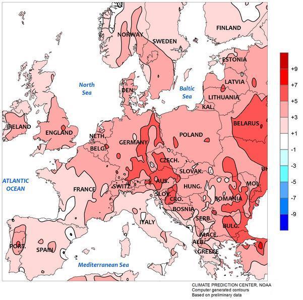 Strona 3 z 6 Obecność pokrywy śnieżnej w Europie według