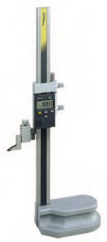Wysokościomierz ABSOLUTE Digimatic Seria 570 Ten wysokościomierz Digimatic to precyzyjny i zapewniający wiarygodne wyniki przyrząd pomiarowy o następujących zaletach: Wbudowany enkoder liniowy