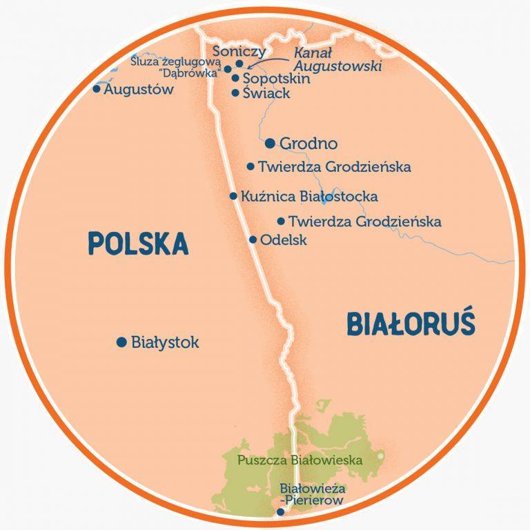 Dzień 1. Przyjazd do punktu kontroli granicznej Kuźnica Białostocka. Przejazd do Grodna. Autokarowa i piesza wycieczka po mieście. Grodno jest jednym z najstarszych miast na Białorusi.