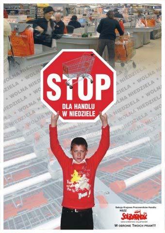 WARUNKI PRACY Zakaz handlu w 12 świątecznych dni w roku -Duże osiągnięcie Sekcji Handlu NSZZ