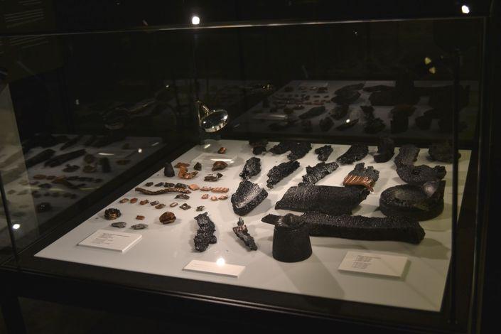 Jedna z gablot wystawy czasowej Westerplatte w 7 odsłonach zorganizowanej w Muzeum II Wojny Światowej. Fot. M.Dura Co dalej z wykopaliskami na Westerplatte?