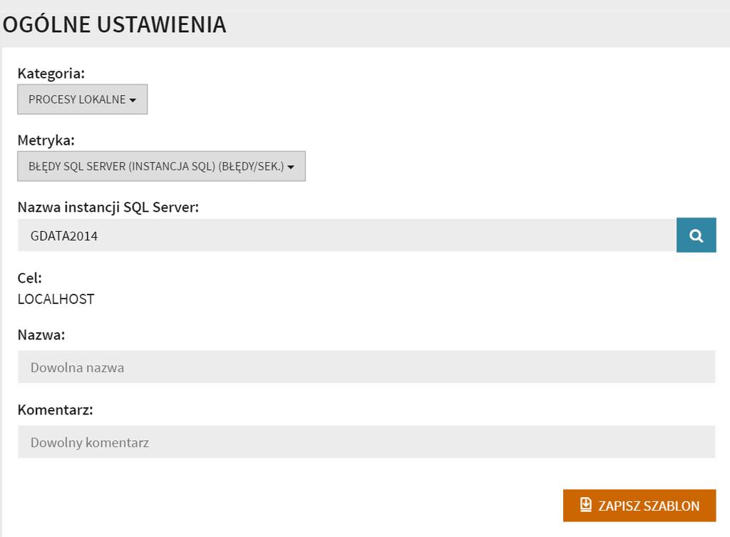 G DATA ActionCenter 126 Wartość progowa: Wartość odniesienia dla metryki. Metryka może alarmować o osiągnięciu wartości wyższej lub niższej niż próg.