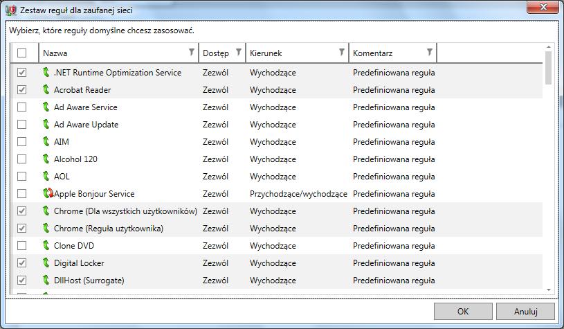 77 Podręcznik G DATA Business Zestawy reguł Widok Zestawy reguł umożliwia tworzenie, modyfikowanie i usuwanie zestawów reguł.