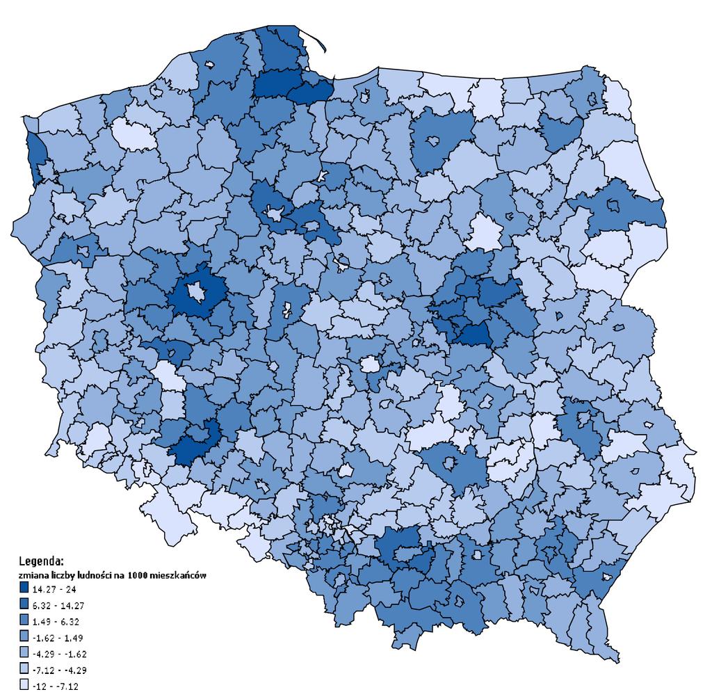 S t r o n a 17 Struktura demograficzna: Pierwszym wyróżnikiem powiatu toruńskiego jest stale zwiększająca się liczba mieszkańców.
