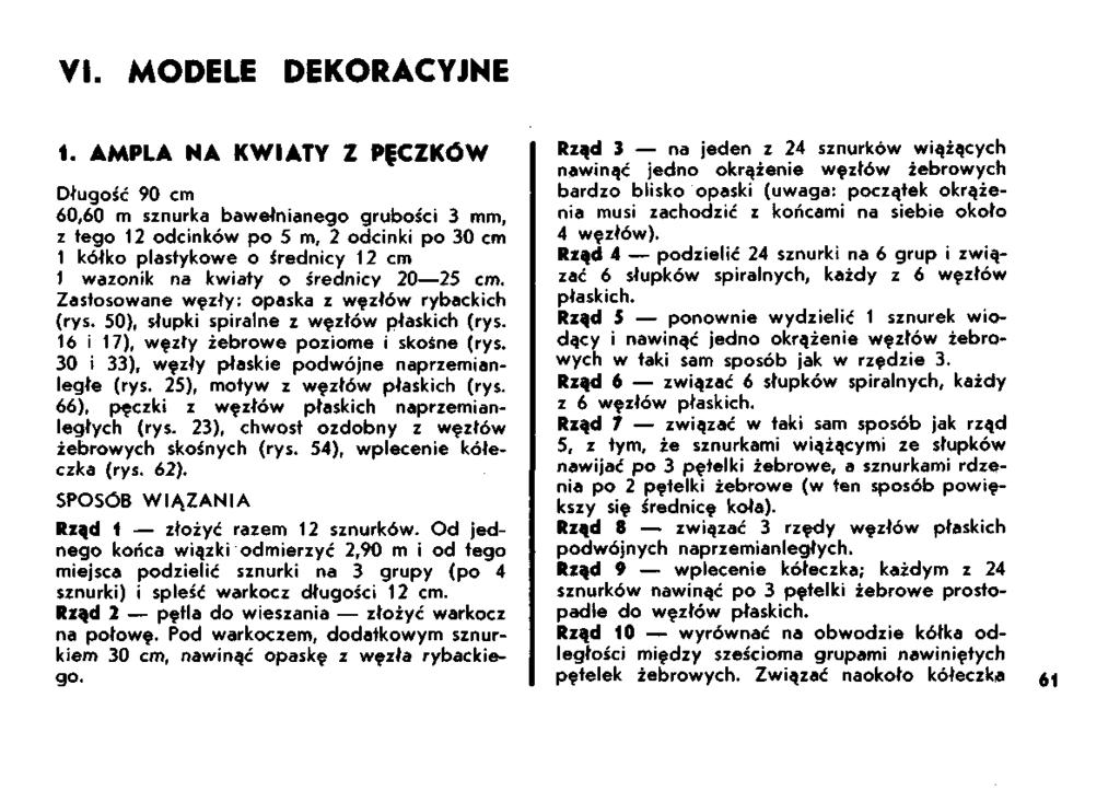 VI. MODELE DEKORACYJNE 1.