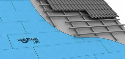 Zastosowania Dachy strome RAVATHERM XPS 300 STG to doskonała izolacja termiczna DACHÓW Z TERMOIZOLACJĄ MONTOWANĄ NAD KROKWIAMI DACHÓW BETONOWYCH Z TERMOIZOLACJĄ MONTOWANĄ PONAD POŁACIĄ DACHU JAKO