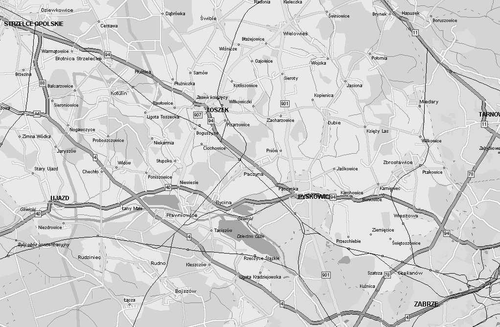 Do Opola 57 km Do Częstochowy 56 km 30 km Do Gliwic 25 km