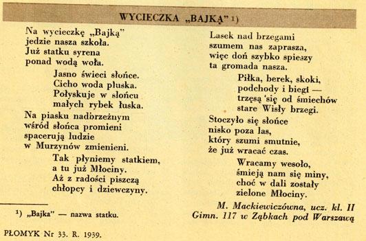 Jednym z autorów nadesłanych materiałów była uczennica II klasy Gimnazjum w Ząbkach M.