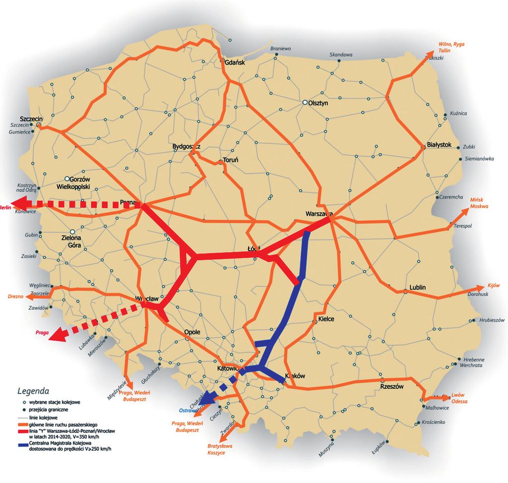 pejską, wskazujące na następujące fakty i wnioski adekwatne dla sytuacji transportu kolejowego w Polsce: Przewozy kolejami konwencjonalnymi, mimo znacznych nakładów na ich modernizację i na tabor