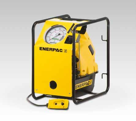 ZUPT, elektryczne pompy do napinaczy ZUTP-500E Niezawodność, moc i precyzja Zastosowania Pompy elektryczne z serii ZUTP firmy Enerpac doskonale nadają się do stosowania z hydraulicznymi narzędziami