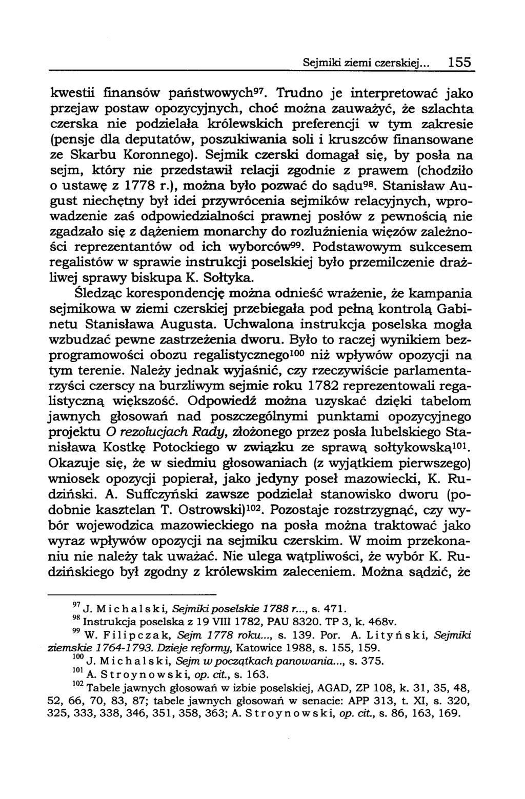 Sejmiki ziemi czerskiej... 155 kwestii fmansów państwowych97.
