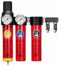 temperatura otoczenia: 120 C ZASTOSOWANIE: Zestaw filtrów kombi z regulatorem ciśnienia powietrza i dwoma wyjściami do zastosowanie w kabinie lakierniczej.