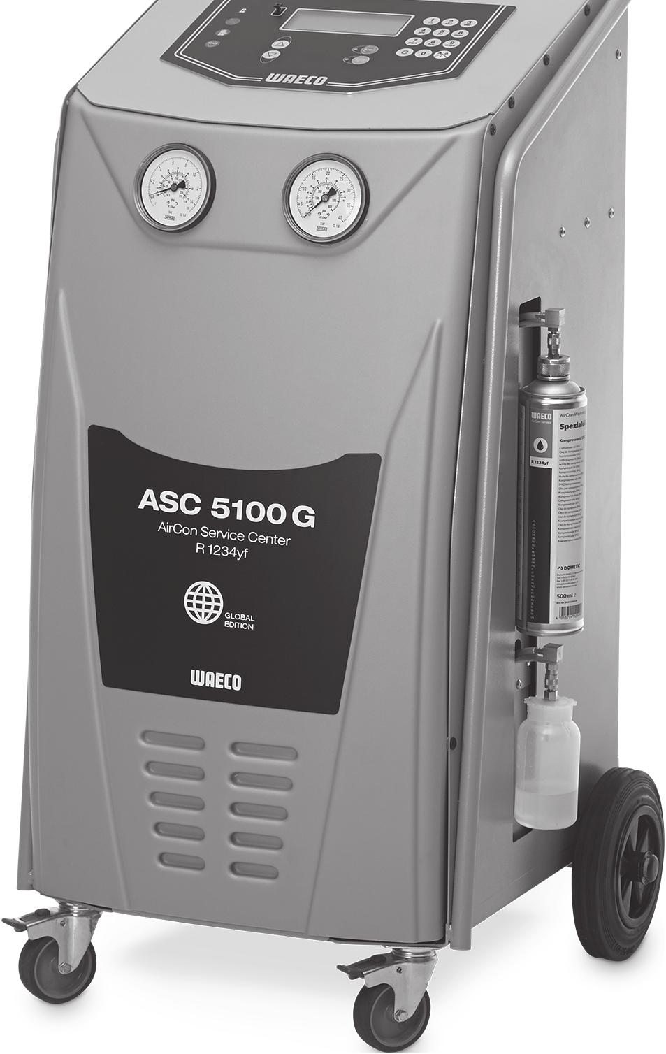 ASC5100G Prace serwisowe 9.5 Wymiana oleju pompy próżniowej! OSTRZEŻENIE! Przed otwarciem obudowy należy wyłączyć urządzenie ASC i wyciągnąć wtyczkę sieciową. 1.